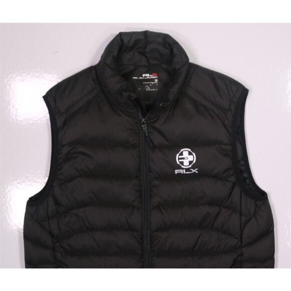 Ralph Lauren RLX Black Quilted Down Rip Stop Water Resistant Puffer Vest Jacket - Picture 2 of 10